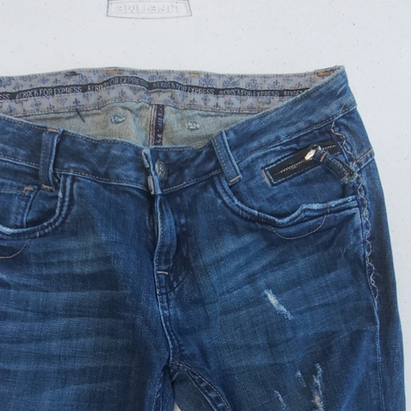Express Rerock Distressed Jeans - Picture 5 of 8